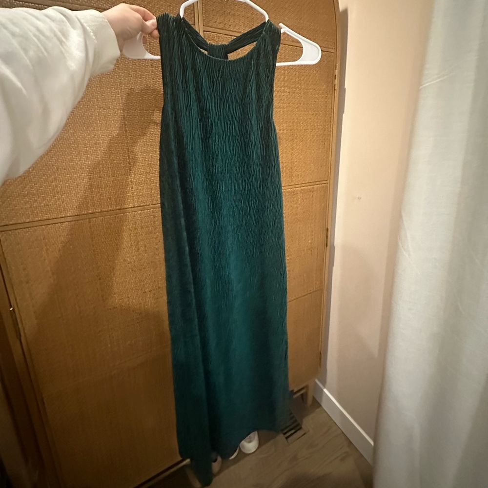 Crushed Velvet Midi Shift Dress NWT XS Anthropologie